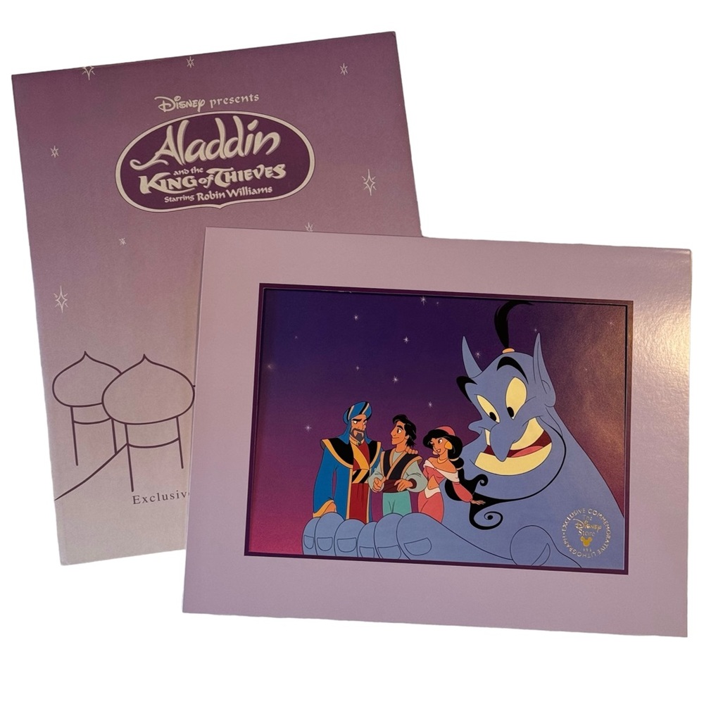 Disneys Aladdin and the King of Thieves Commemorative Lithograph from 1996